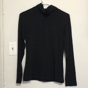 Black Polka Dot Turtleneck